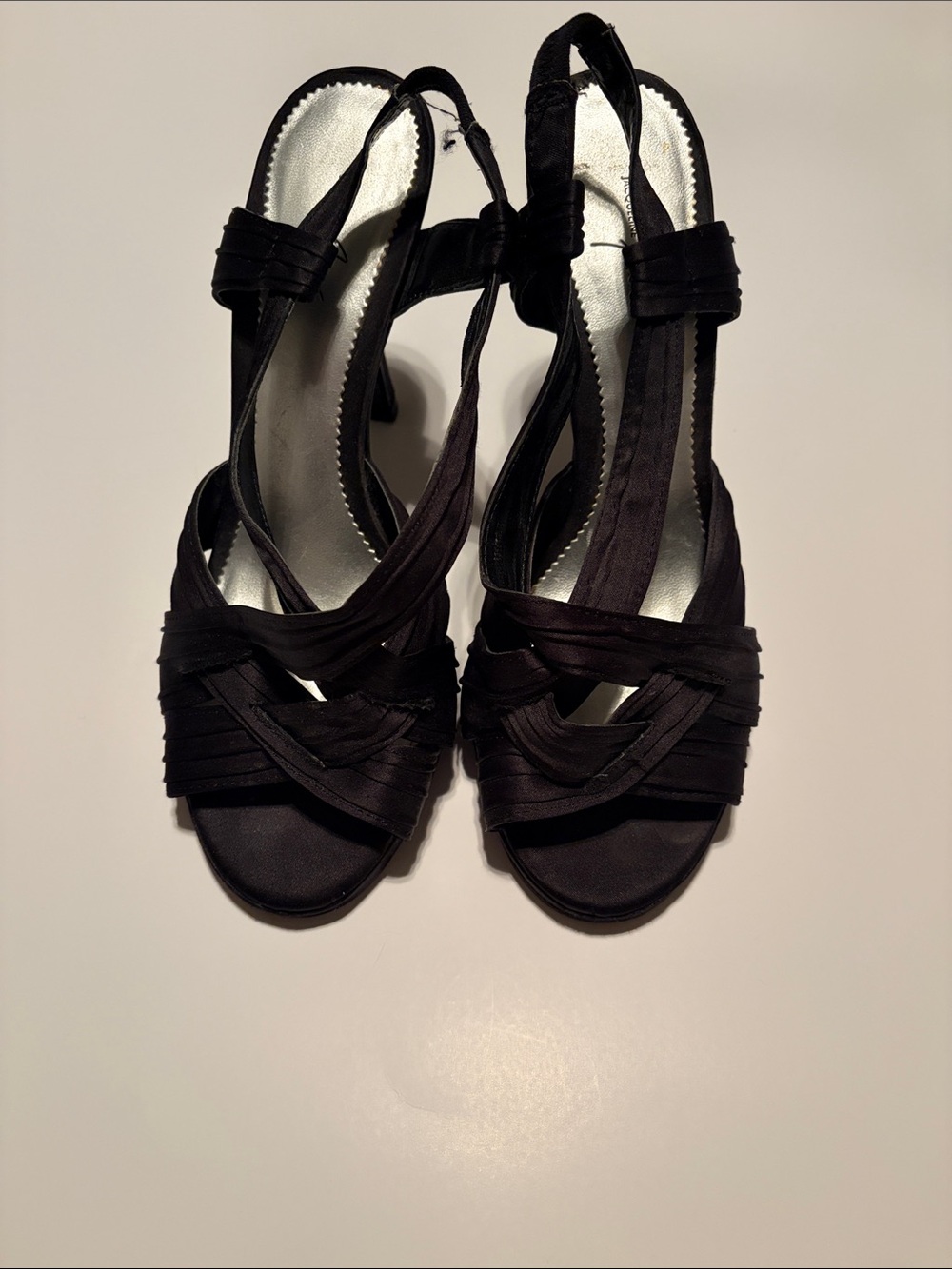 Black Strappy Slingback Heels - Elegant Women's Dress Sandals